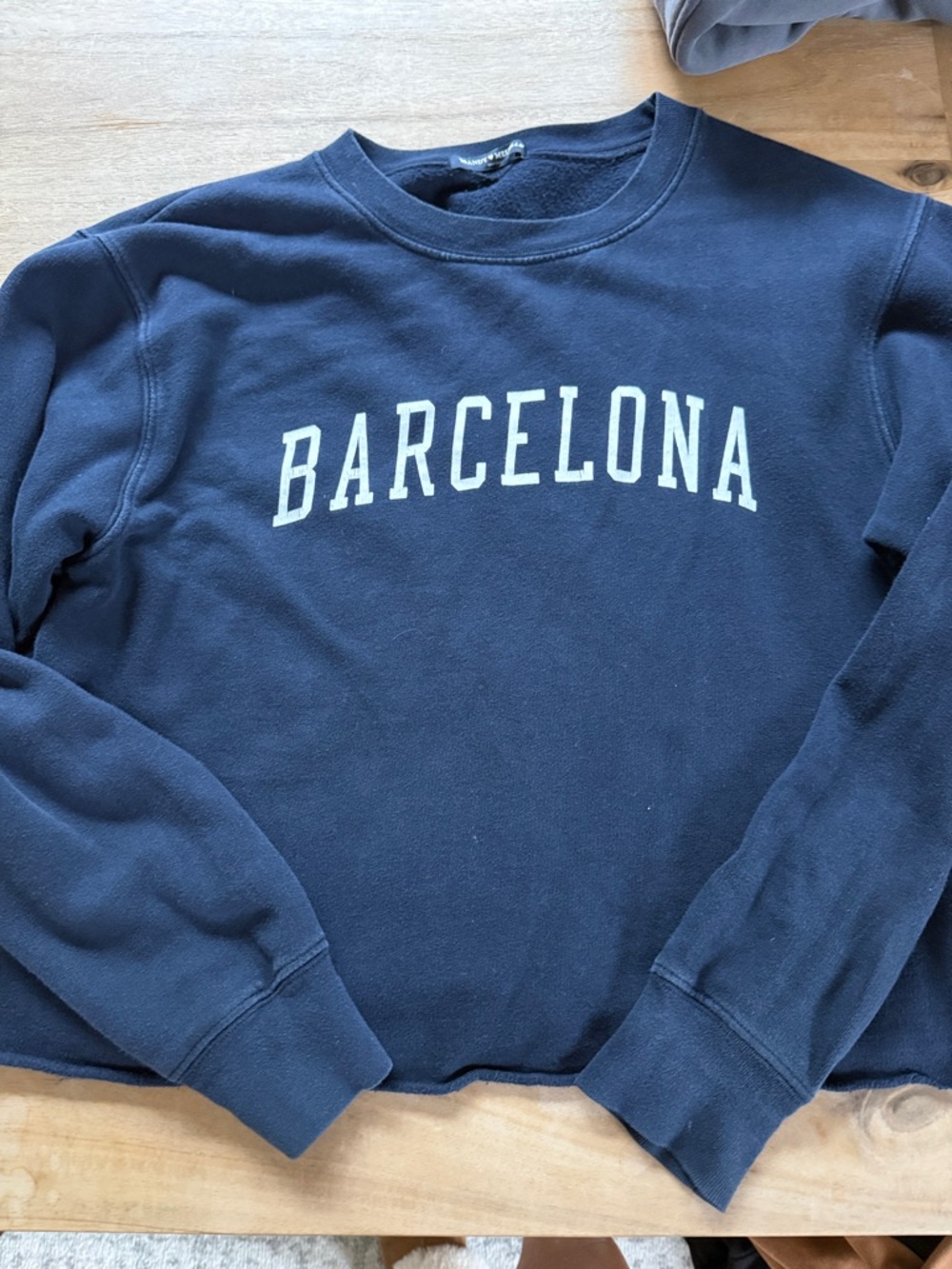 Brandy Melville Navy 'Barcelona' Crewneck Sweatshirt